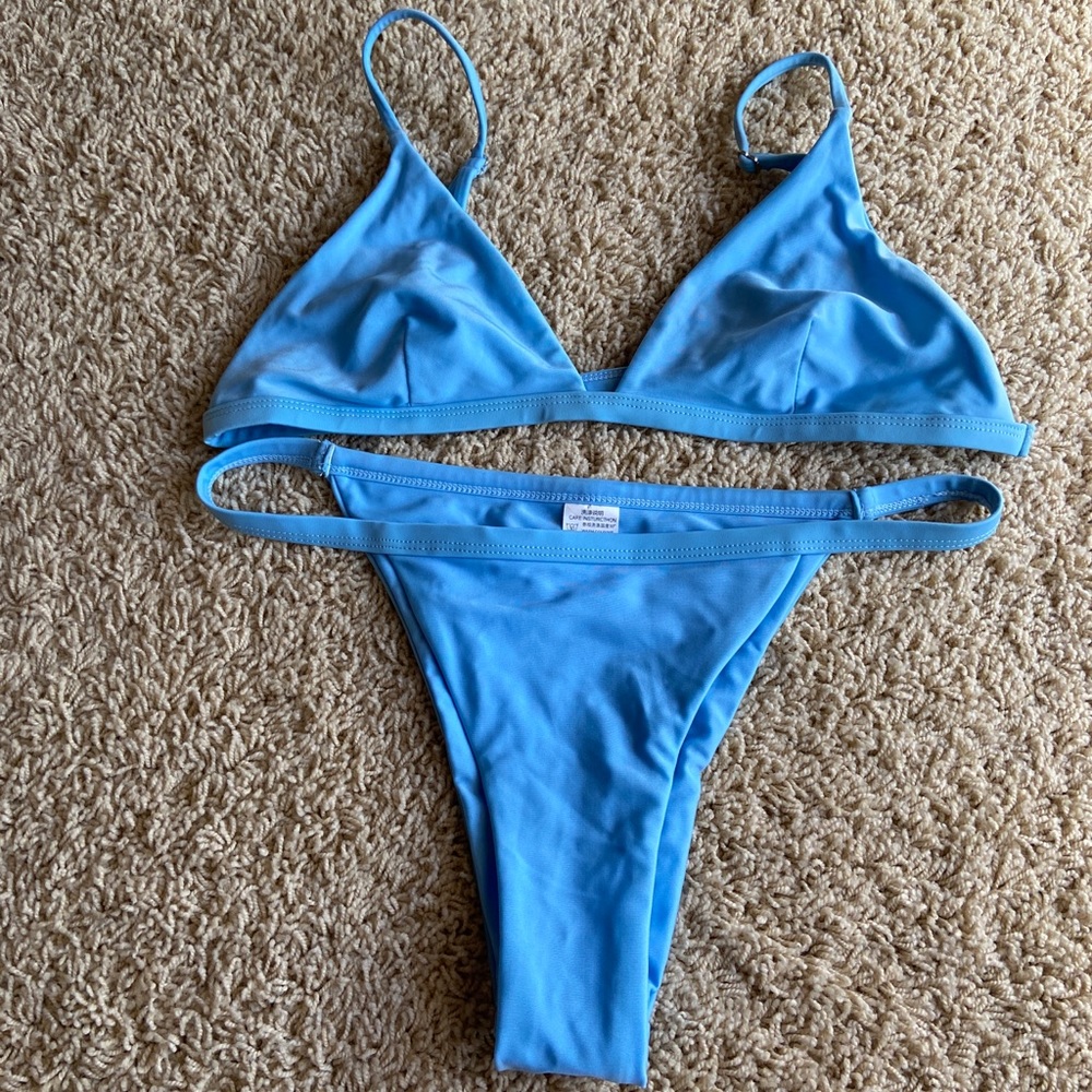 Zaful Blue Strappy Bikini